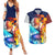 Shoto Todoroki Couples Matching Summer Maxi Dress and Hawaiian Shirt My Hero Academia