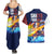 Shoto Todoroki Couples Matching Summer Maxi Dress and Hawaiian Shirt My Hero Academia