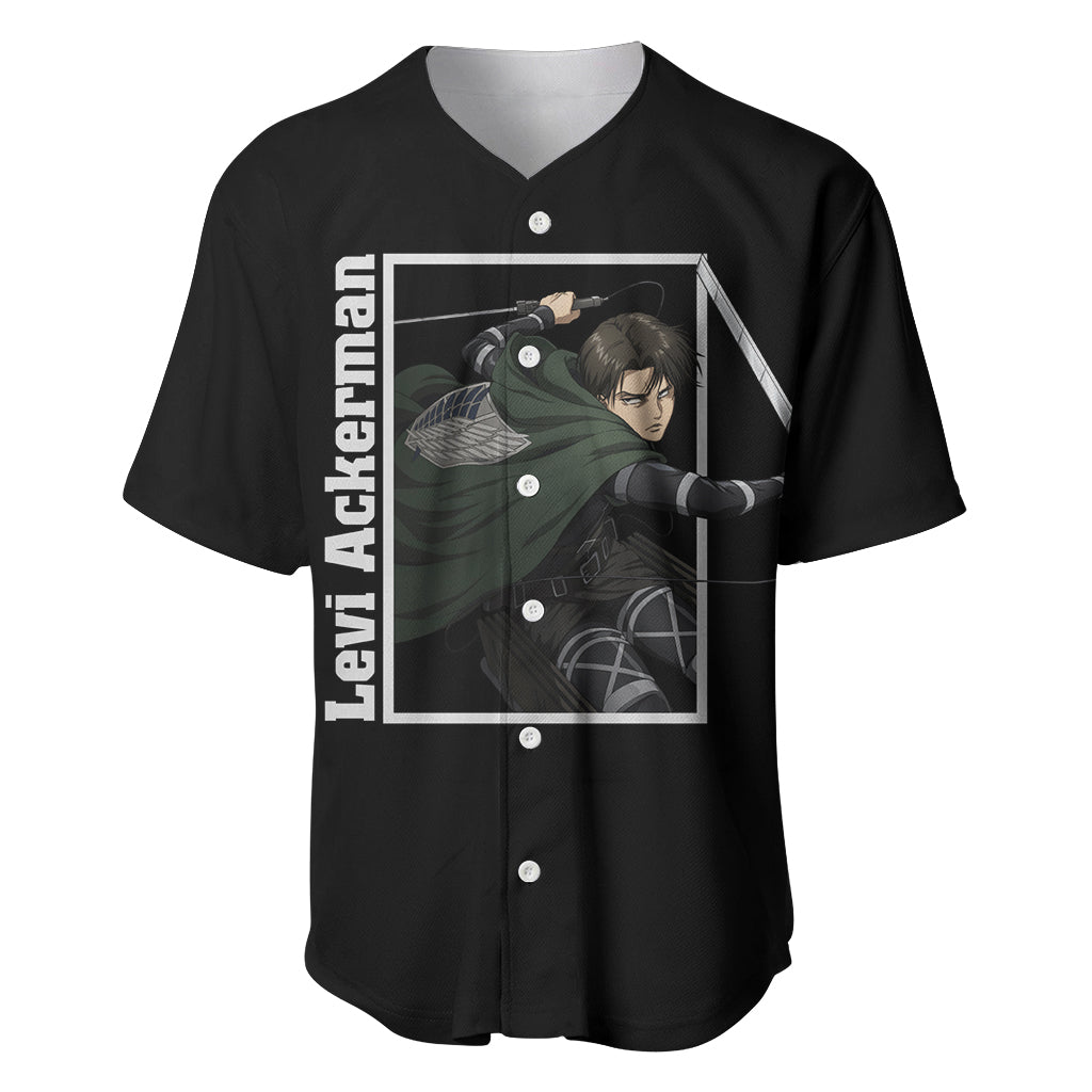 Levi Ackerman Baseball Jersey Attack On Titan Anime Style