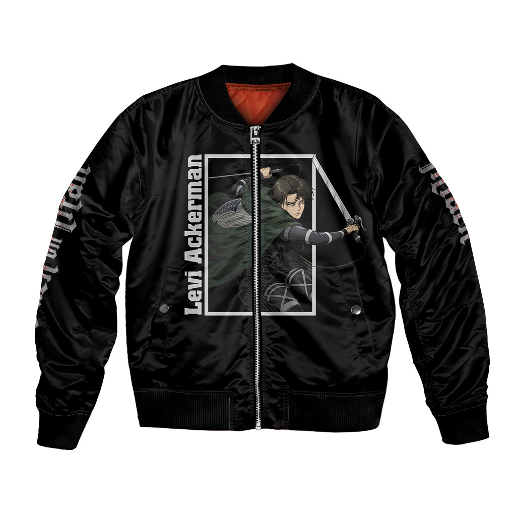 Levi Ackerman Bomber Jacket Attack On Titan Anime Style