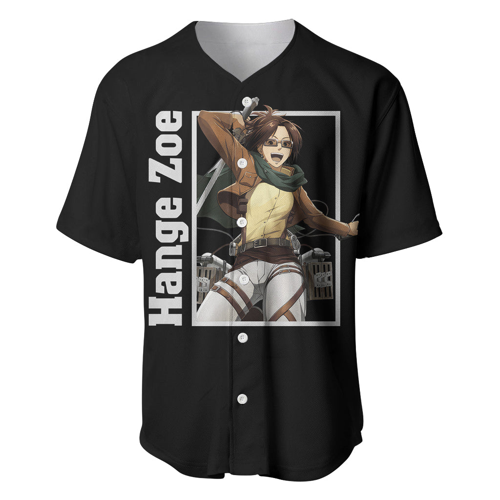 Hange Zoe Baseball Jersey Attack On Tittan Anime Style