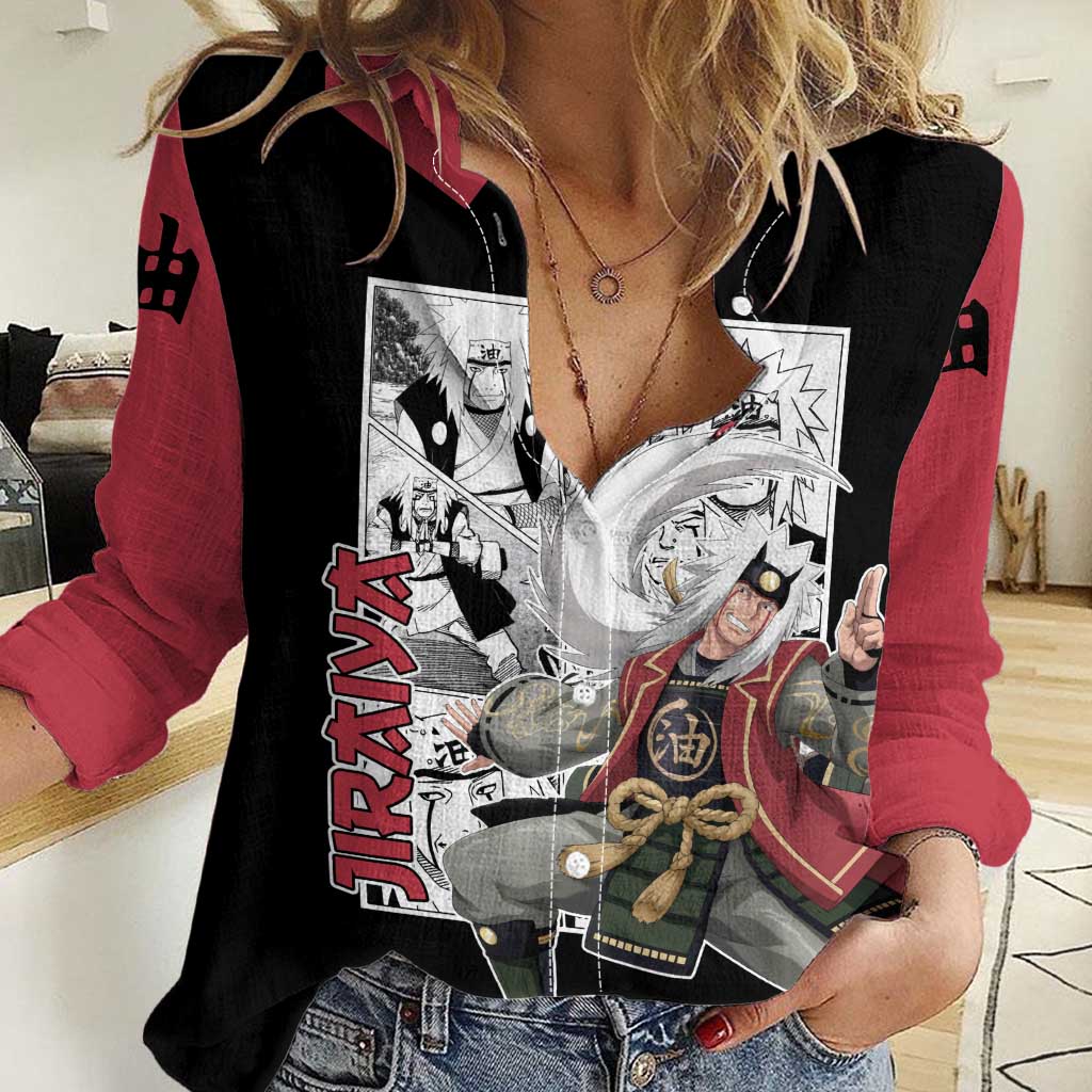 Jiraiya - Naruto Women Casual Shirt Anime Mix Manga Style