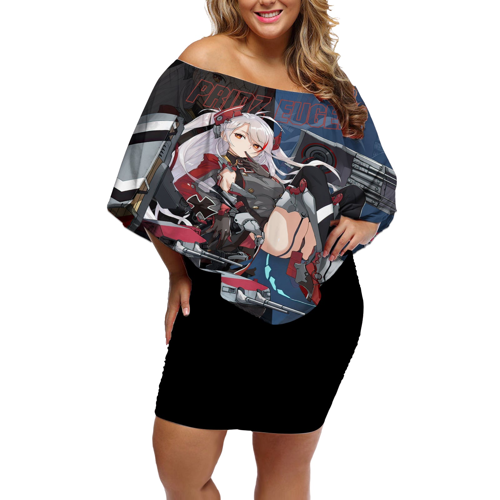 Prinz Eugen - Azur Lane Off Shoulder Short Dress Anime Game Style