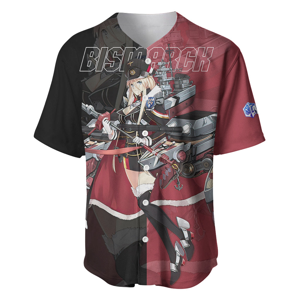 Bismarck - Azur Lane Baseball Jersey Anime Game Style