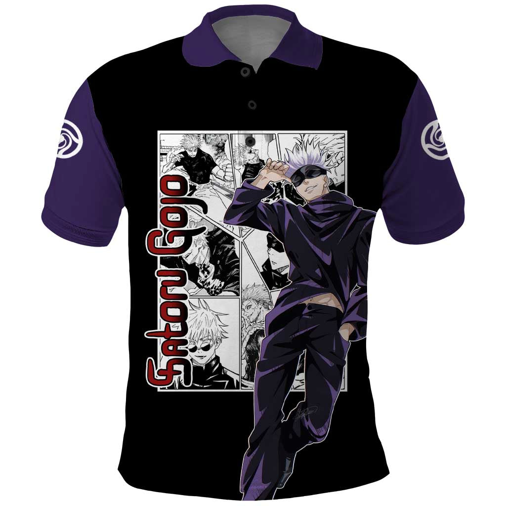 Satoru Gojo - Jujutsu Kaisen Polo Shirt Anime Mix Manga Style