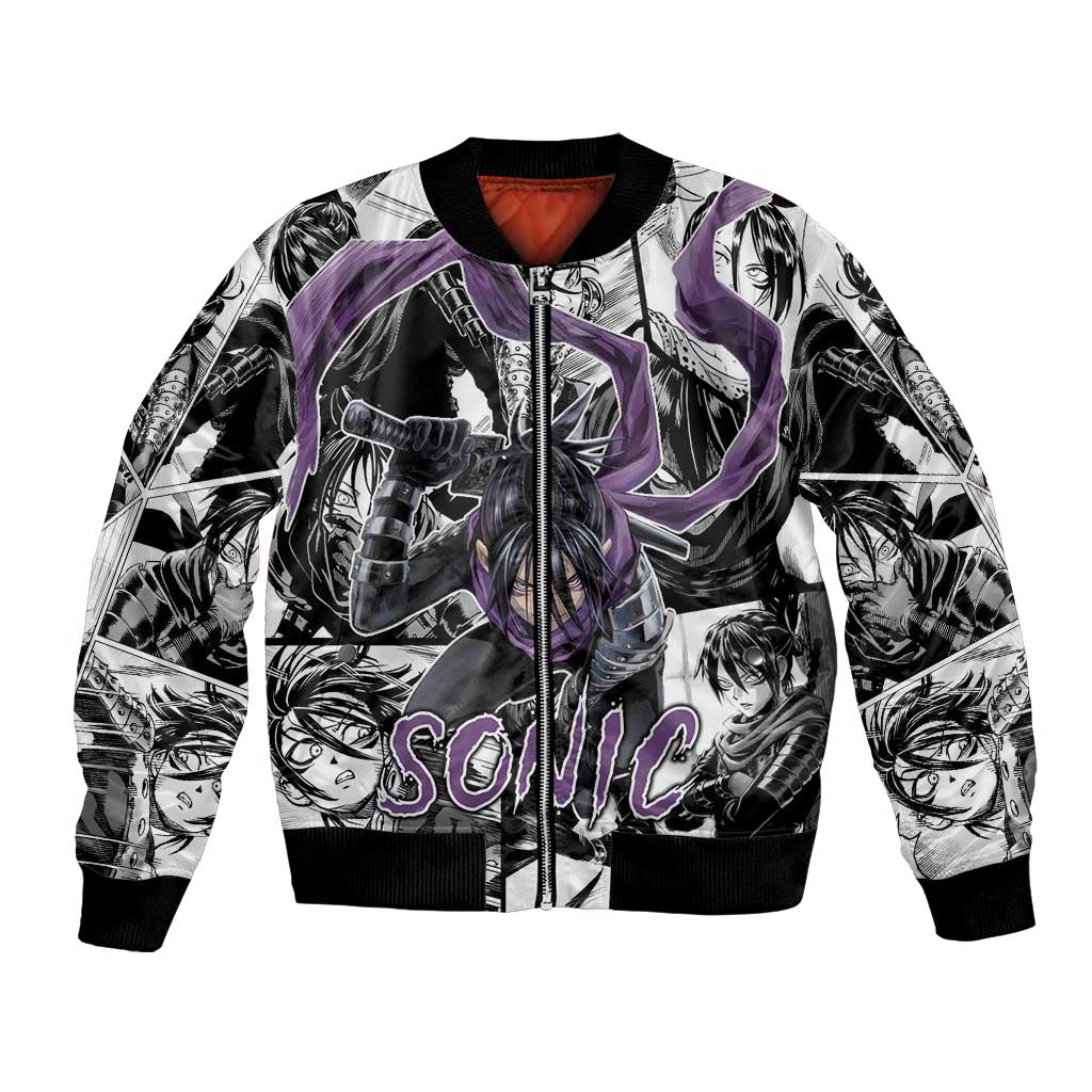 Sonic - One Punch Man Bomber Jacket Anime Mix Manga Style