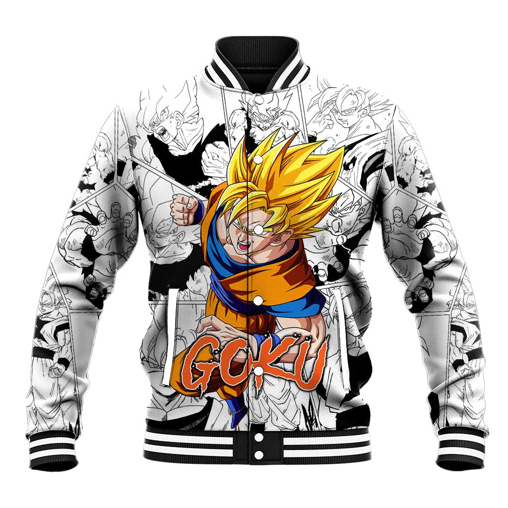 Goku Super Saiyan 2 - Dragon Ball Baseball Jacket Anime Mix Manga Style