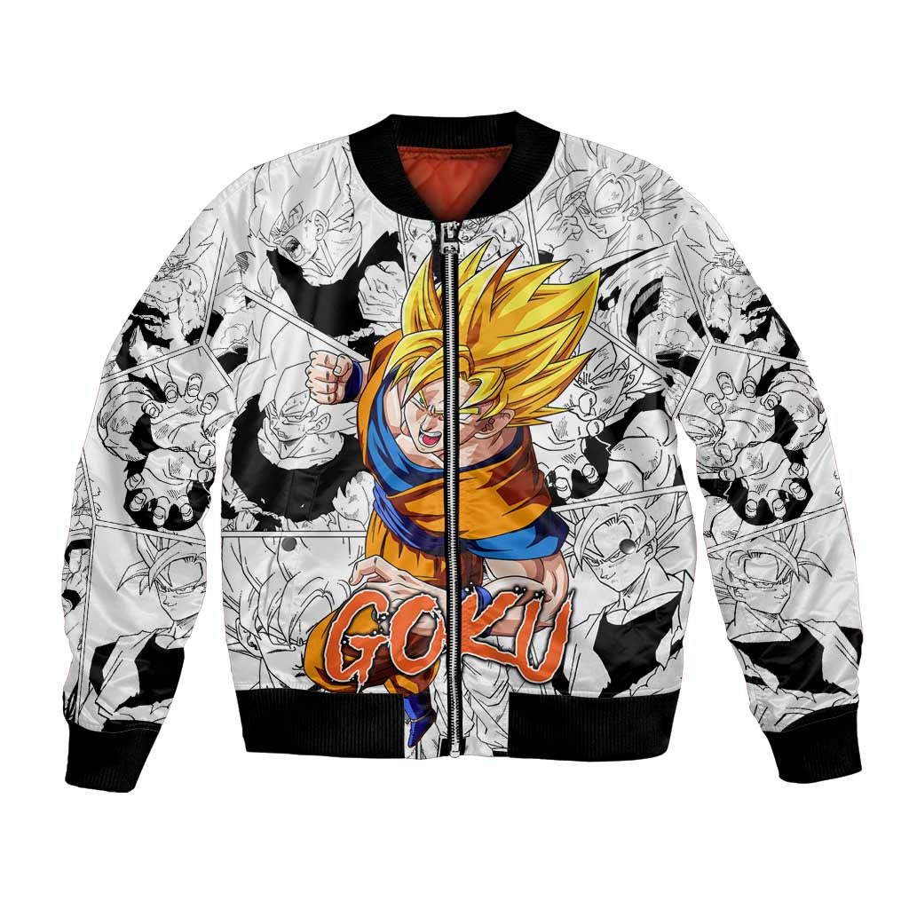 Goku Super Saiyan 2 - Dragon Ball Bomber Jacket Anime Mix Manga Style