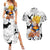 Goku Super Saiyan 2 - Dragon Ball Couples Matching Summer Maxi Dress and Hawaiian Shirt Anime Mix Manga Style