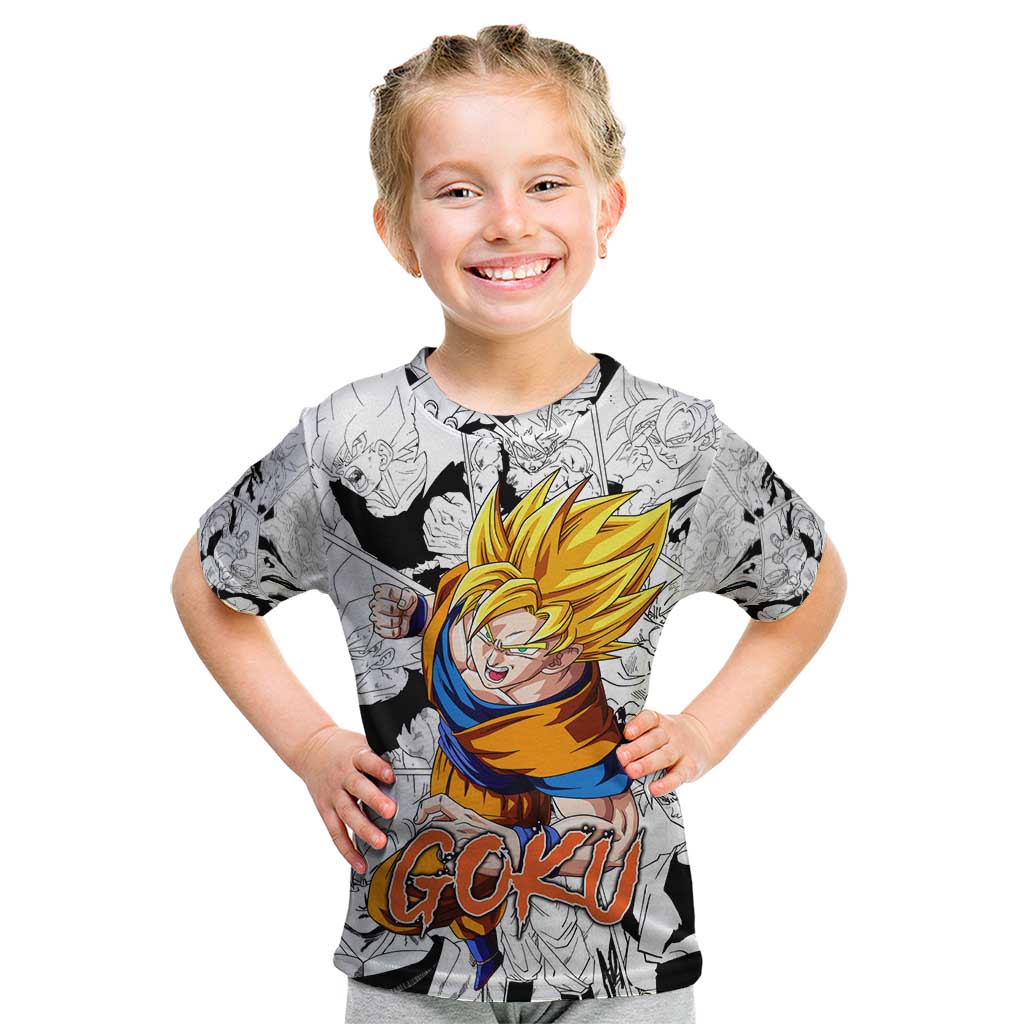 Goku Super Saiyan 2 - Dragon Ball Kid T Shirt Anime Mix Manga Style