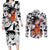 Goku - Dragon Ball Couples Matching Long Sleeve Bodycon Dress and Long Sleeve Button Shirt Anime Style