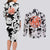 Goku - Dragon Ball Couples Matching Long Sleeve Bodycon Dress and Long Sleeve Button Shirt Anime Style