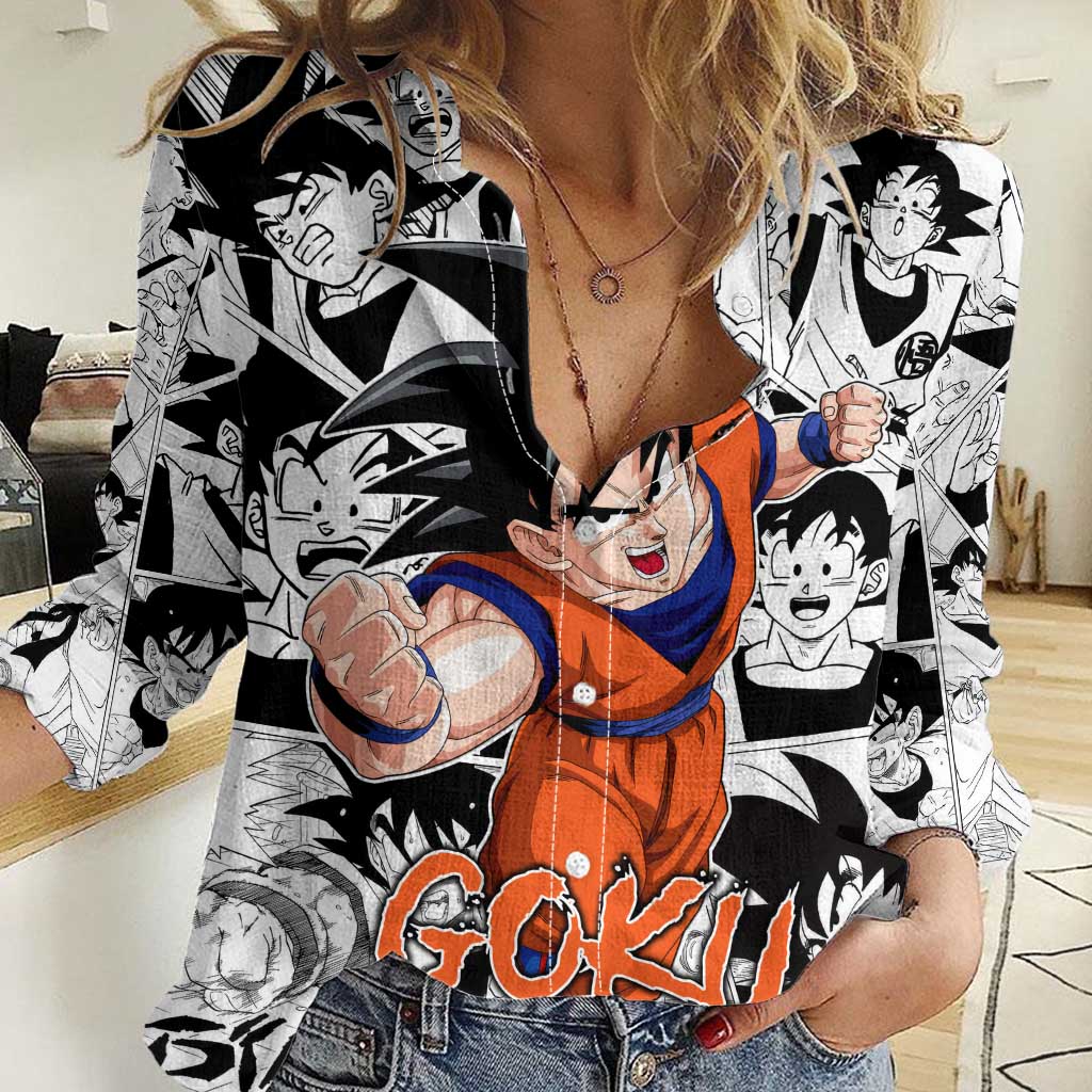 Goku - Dragon Ball Women Casual Shirt Anime Style