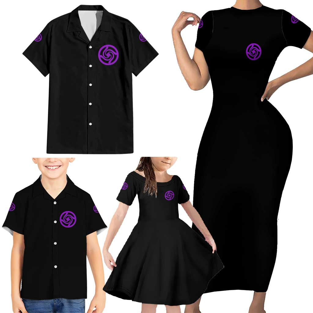 Gojo Satoru Sensei - Jujutsu Kaisen Family Matching Short Sleeve Bodycon Dress and Hawaiian Shirt Anime Japan Art Style