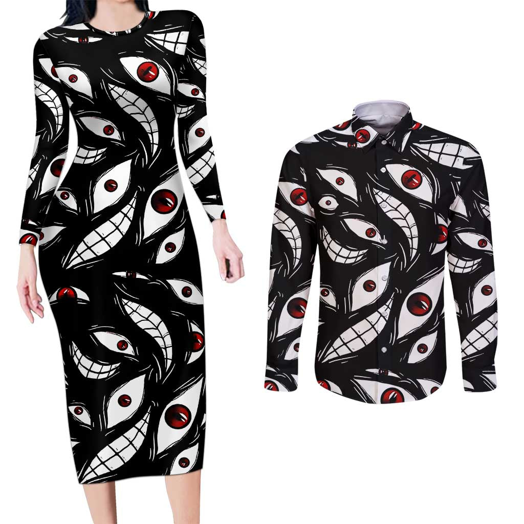 Pride - Fullmetal Alchemist Couples Matching Long Sleeve Bodycon Dress and Long Sleeve Button Shirt Anime Pattern Style