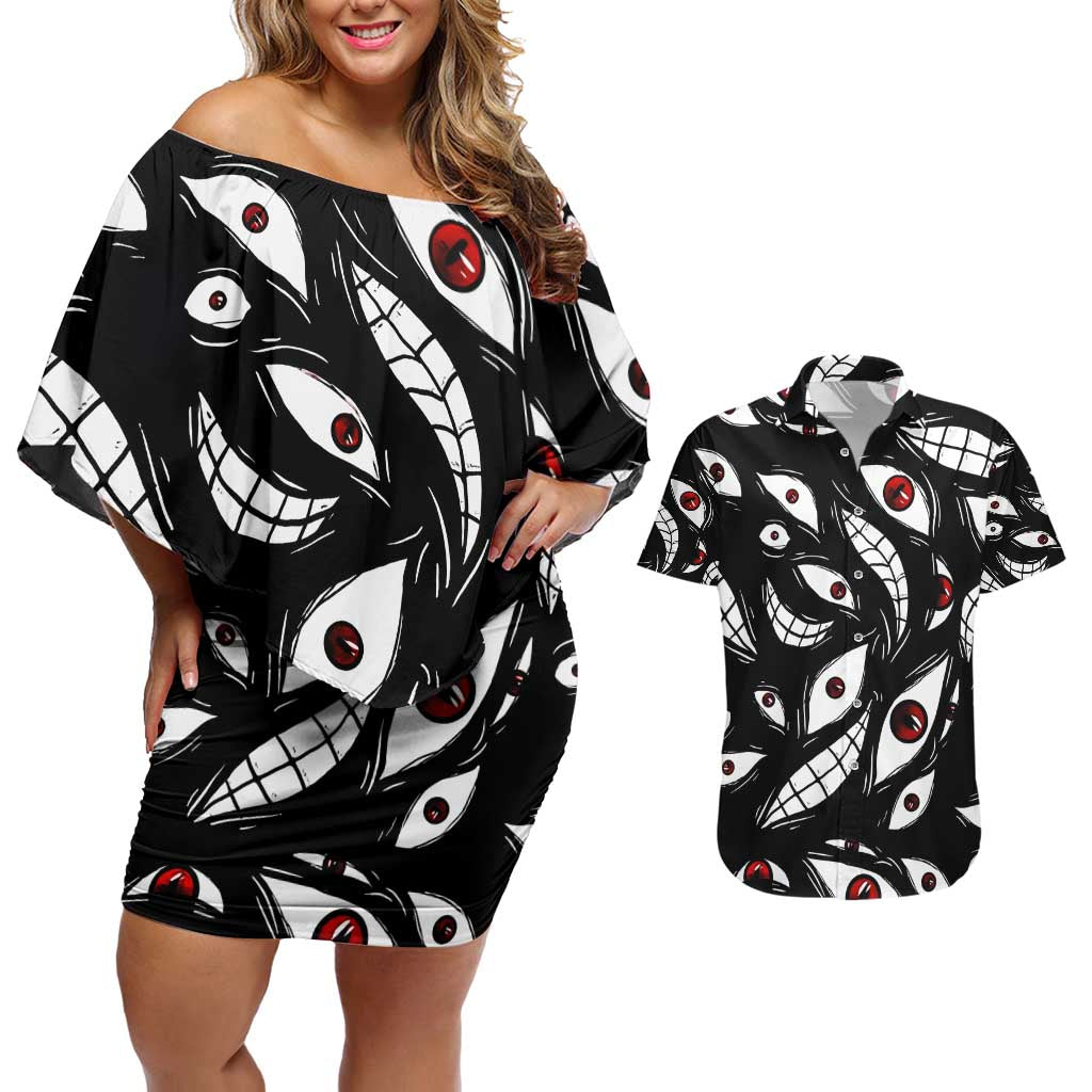 Pride - Fullmetal Alchemist Couples Matching Off Shoulder Short Dress and Hawaiian Shirt Anime Pattern Style