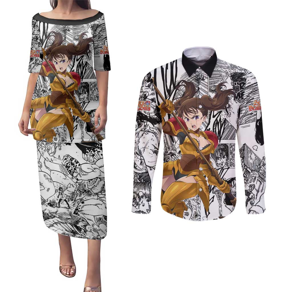 Diane - Nanatsu No Taizai Couples Matching Puletasi and Long Sleeve Button Shirt Anime Mix Manga Style