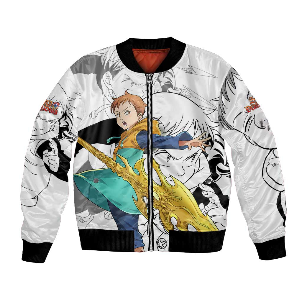 King - Nanatsu No Taizai Bomber Jacket Anime Mix Manga Style