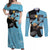 Black Star - Soul Eater Couples Matching Off Shoulder Maxi Dress and Long Sleeve Button Shirt Anime Style