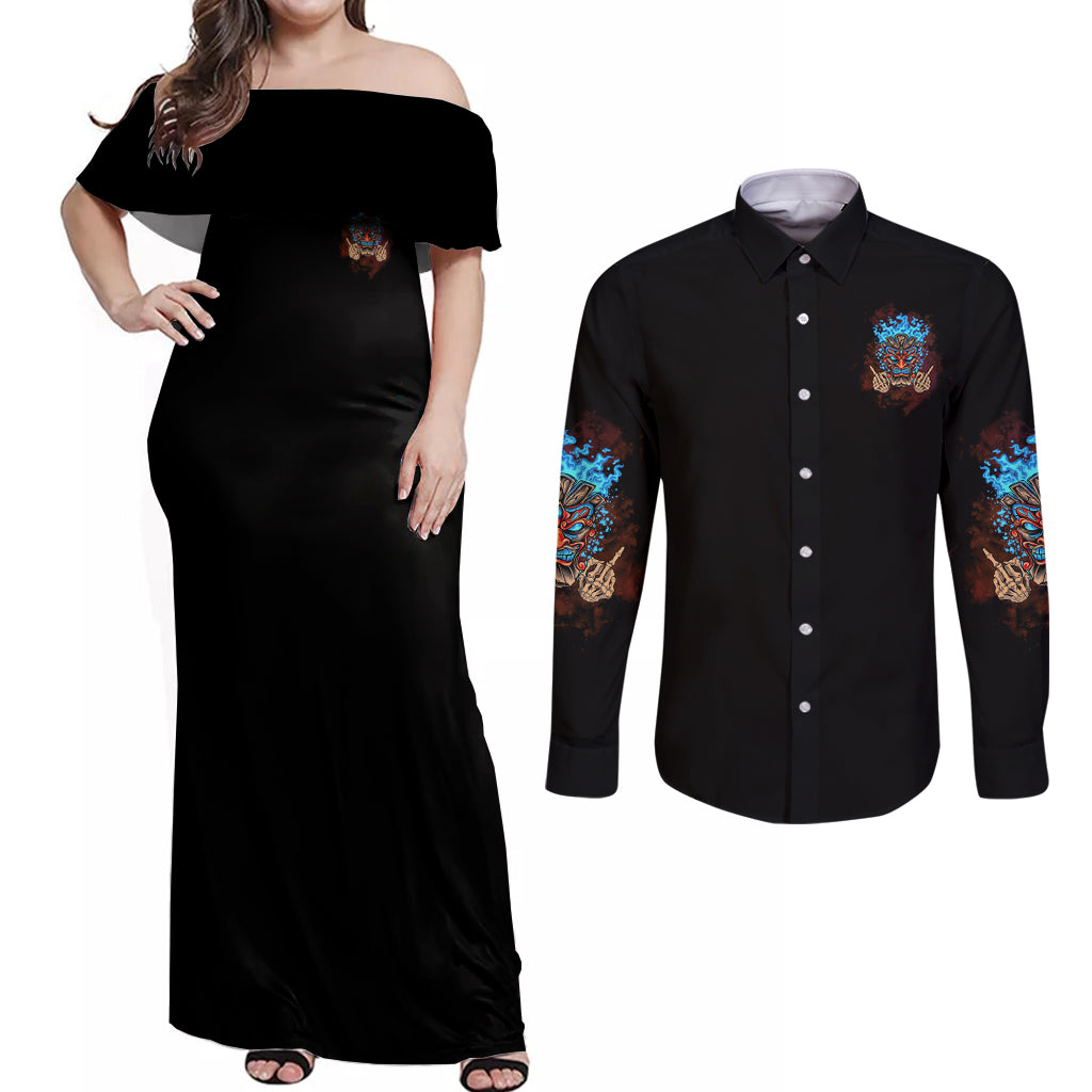 my-give-a-f-tiki-skull-couples-matching-off-shoulder-maxi-dress-and-long-sleeve-button-shirt