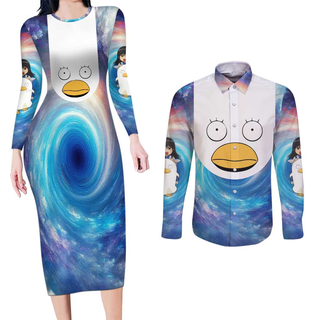 Cosmic Elizabeth Gintama Couples Matching Long Sleeve Bodycon Dress and Long Sleeve Button Shirt Anime Style