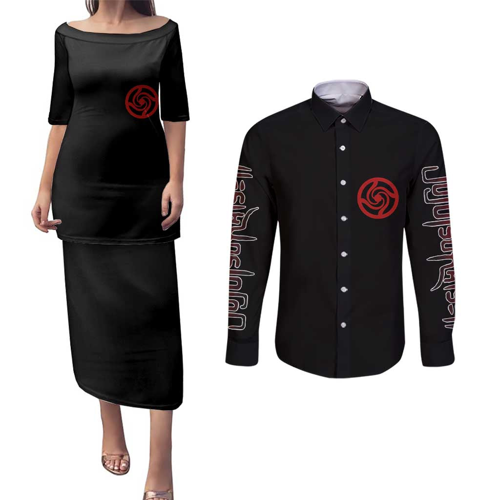 Shibuya Incident Jujutsu Kaisen Couples Matching Puletasi and Long Sleeve Button Shirt Anime Style