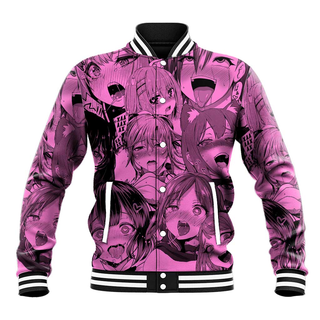 Ahegao Manga Baseball Jacket Anime Mid Manga Style