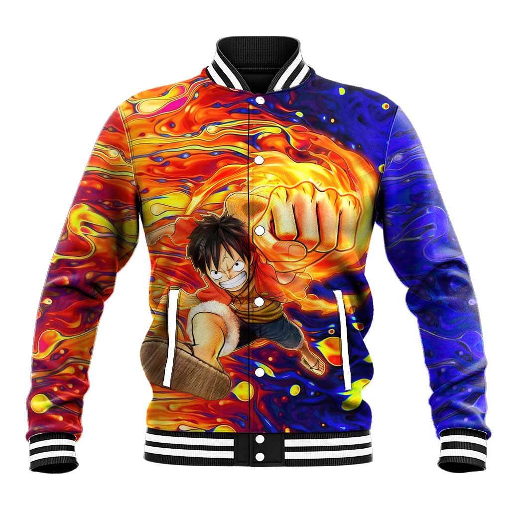 One Piece Trippy Luffy Baseball Jacket Anime Mid Trippy Style