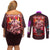 Ryomen Sukuna V2 Jujutsu Kaisen Couples Matching Off Shoulder Short Dress and Long Sleeve Button Shirt Anime Style