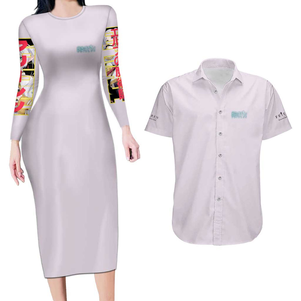 Frieren -  Frieren Beyond Journey’s End Couples Matching Long Sleeve Bodycon Dress and Hawaiian Shirt Anime Art Style