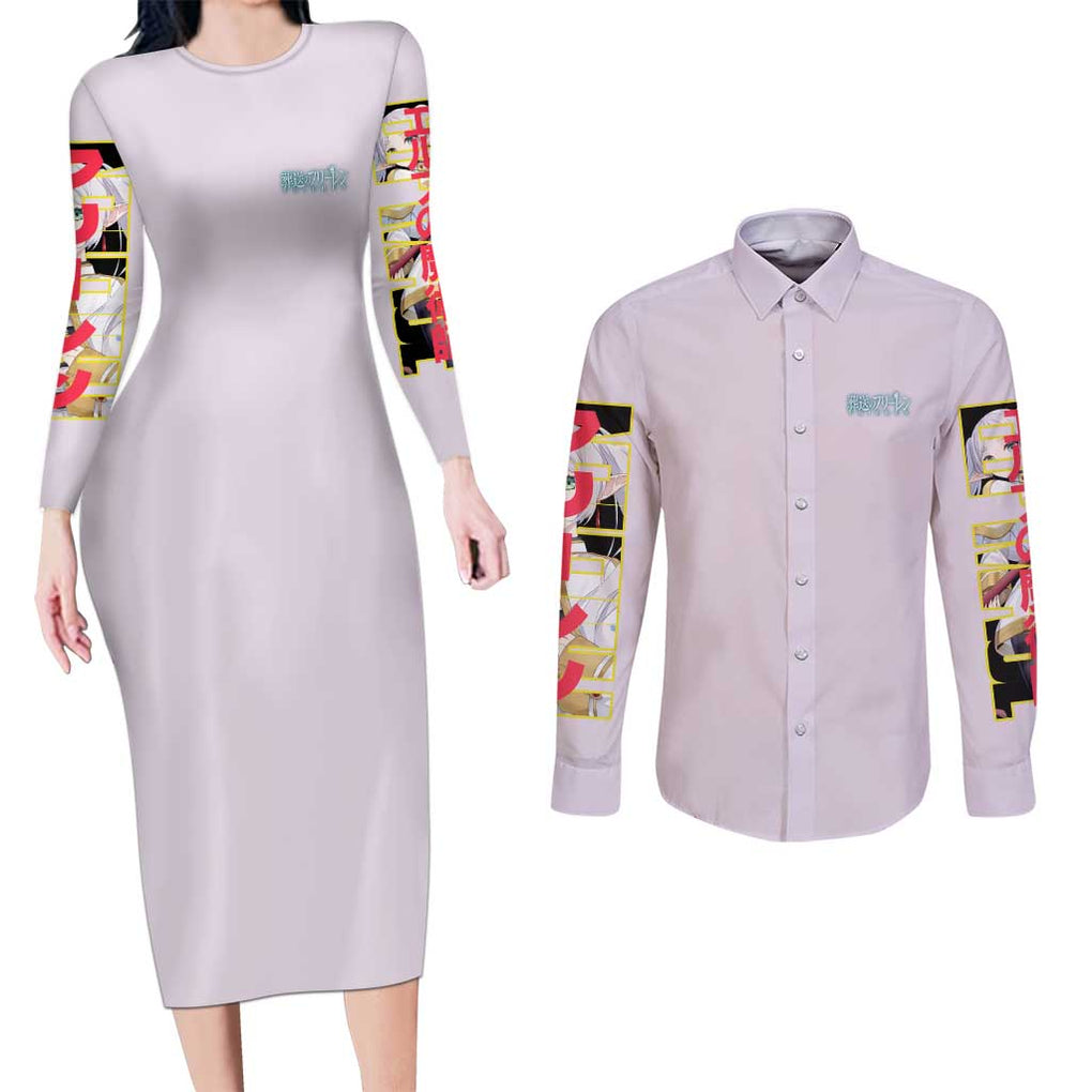 Frieren -  Frieren Beyond Journey’s End Couples Matching Long Sleeve Bodycon Dress and Long Sleeve Button Shirt Anime Art Style