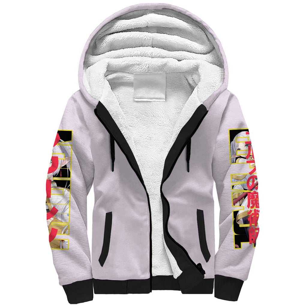 Frieren -  Frieren Beyond Journey’s End Sherpa Hoodie Anime Art Style