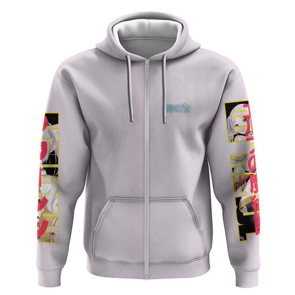 Frieren -  Frieren Beyond Journey’s End Zip Hoodie Anime Art Style