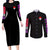 Uchiha Madara Naruto Couples Matching Long Sleeve Bodycon Dress and Long Sleeve Button Shirt Anime Style