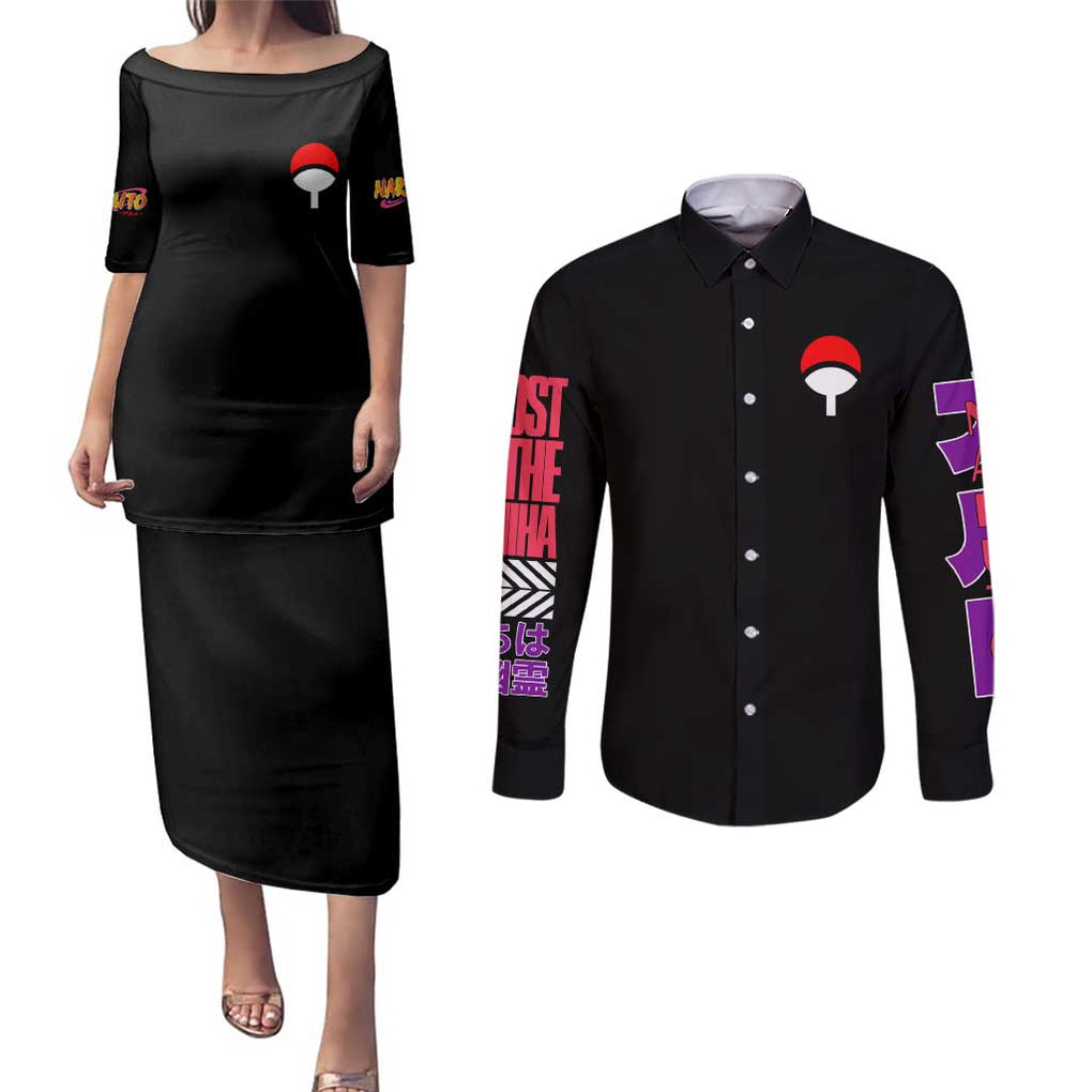 Uchiha Madara Naruto Couples Matching Puletasi and Long Sleeve Button Shirt Anime Style