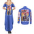 Aerial Gundam Witch from Mercury Couples Matching Summer Maxi Dress and Long Sleeve Button Shirt Anime Style