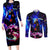 Naruto Akatsuki Astral Led Pain Couples Matching Long Sleeve Bodycon Dress and Long Sleeve Button Shirt Trippy Style