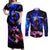 Naruto Akatsuki Astral Led Pain Couples Matching Off Shoulder Maxi Dress and Long Sleeve Button Shirt Trippy Style