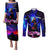 Naruto Akatsuki Astral Led Pain Couples Matching Puletasi and Long Sleeve Button Shirt Trippy Style