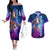 Yuuki Couples Matching Off The Shoulder Long Sleeve Dress and Hawaiian Shirt Sword Art Galaxy Style