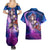 Yuuki Couples Matching Summer Maxi Dress and Hawaiian Shirt Sword Art Galaxy Style