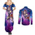 Yuuki Couples Matching Summer Maxi Dress and Long Sleeve Button Shirt Sword Art Galaxy Style