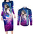 Yui Couples Matching Long Sleeve Bodycon Dress and Long Sleeve Button Shirt Sword Art Galaxy Style