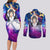 Yui Couples Matching Long Sleeve Bodycon Dress and Long Sleeve Button Shirt Sword Art Galaxy Style