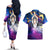 Yui Couples Matching Off The Shoulder Long Sleeve Dress and Hawaiian Shirt Sword Art Galaxy Style