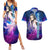 Yui Couples Matching Summer Maxi Dress and Hawaiian Shirt Sword Art Galaxy Style