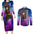 Klein Couples Matching Long Sleeve Bodycon Dress and Long Sleeve Button Shirt Sword Art Galaxy Style