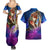 Klein Couples Matching Summer Maxi Dress and Hawaiian Shirt Sword Art Galaxy Style