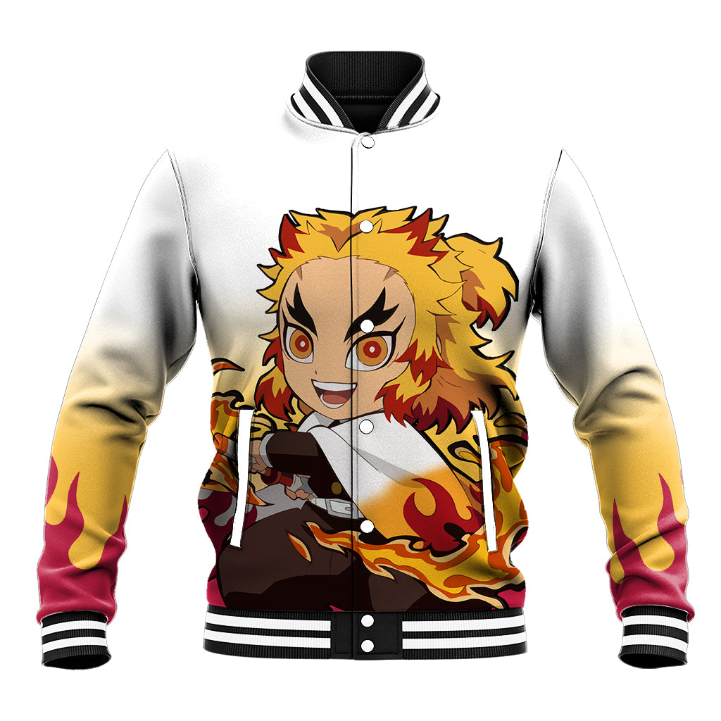 Rengoku Baseball Jacket Demon Slayer Funny Style