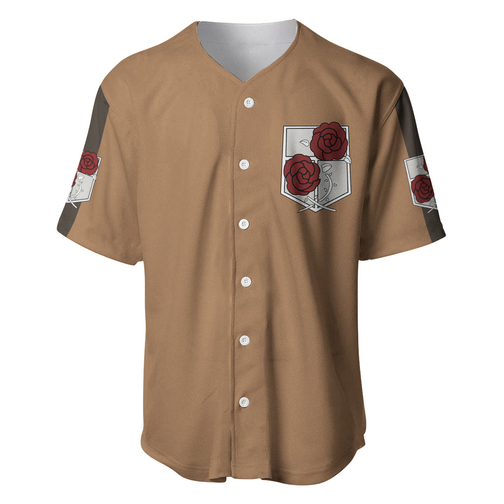 Stationary Guard Baseball Jersey Attack On Tittan Anime Style